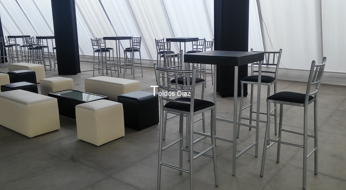 Alquiler de mesas y sillas altas para eventos