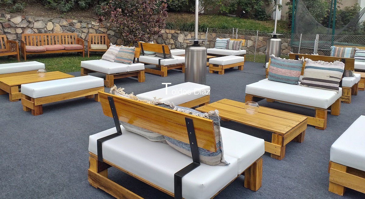 Alquiler de Sala lounge rustica para eventos